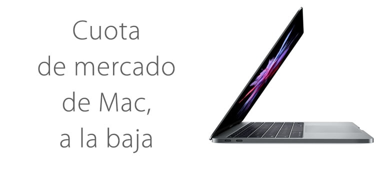 Cuota de mercado de Mac, a la baja