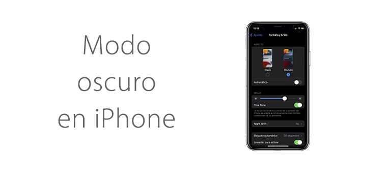 como activar modo oscuro en iphone