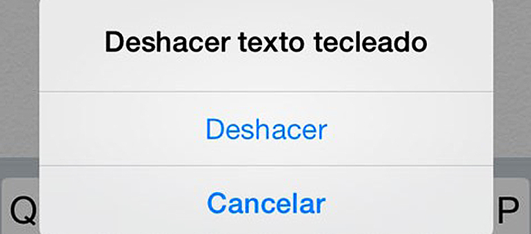 Uso de la función deshacer y rehacer para iPhone