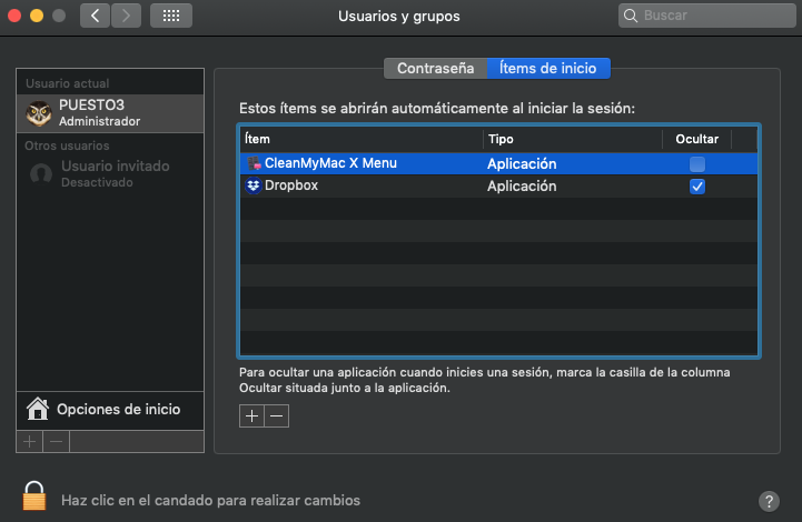 Limpieza de equipos Mac